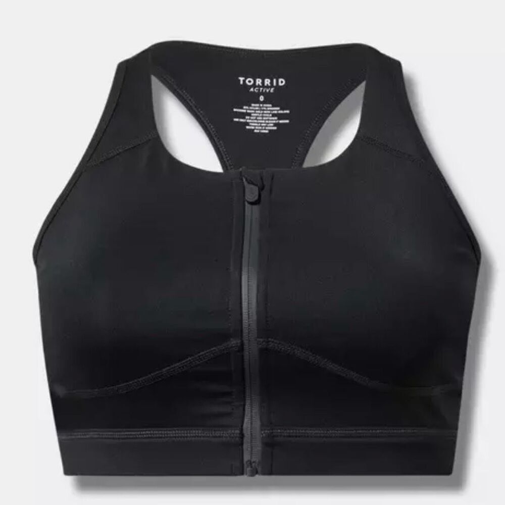Torrid Low-Impact Wireless Zip-Front Active Sports Bra Size 1 14334537‎